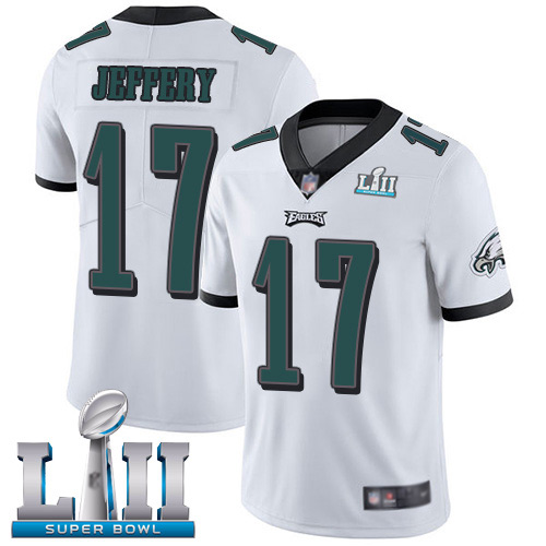Men Philadelphia Eagles #17 Alshon Jeffery White Vapor Untouchable NFL Jersey Limited Player Super Bowl LII